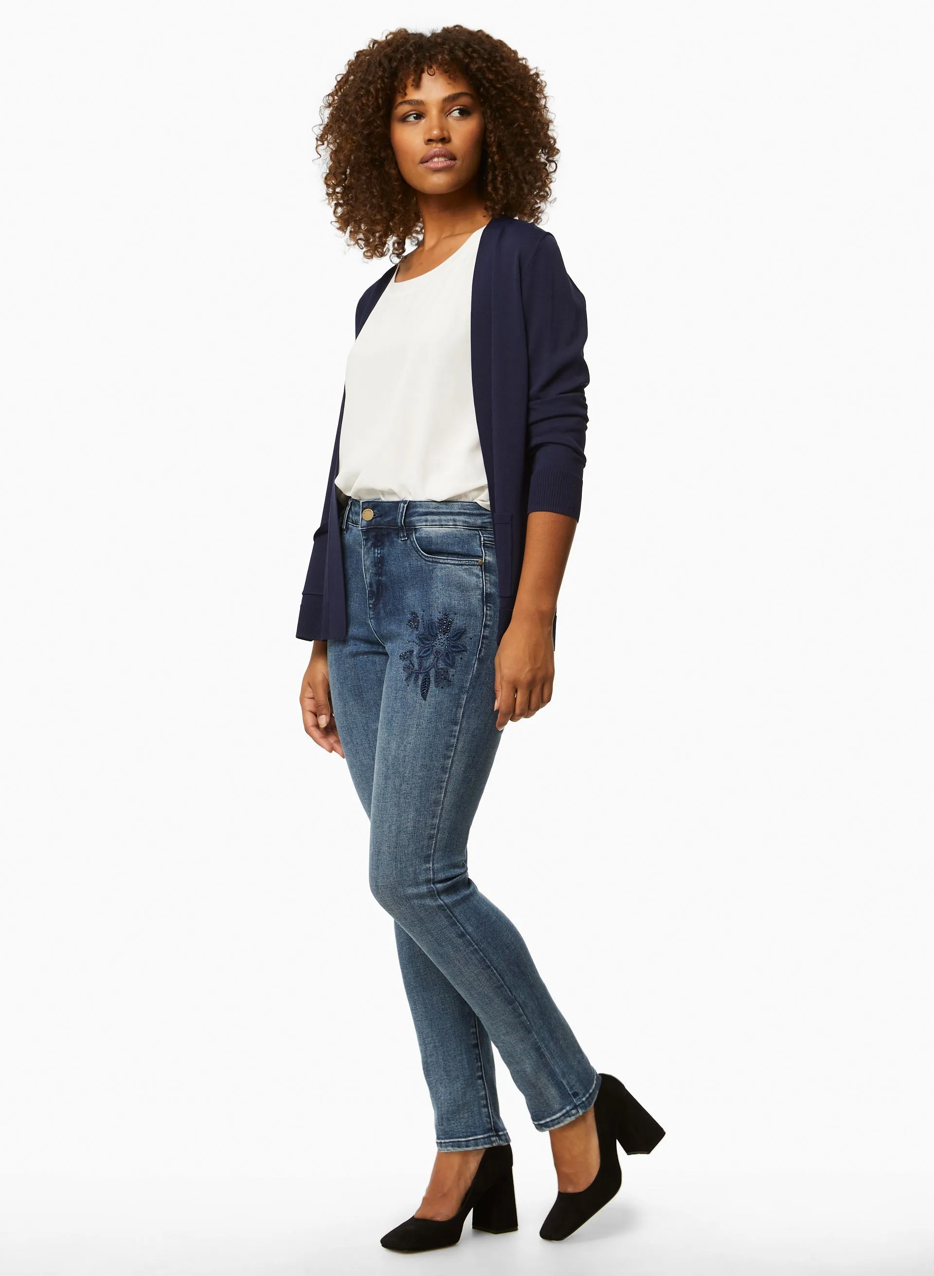 Floral Embroidery Slim Leg Jeans sold by Laura product image thumbnail 4