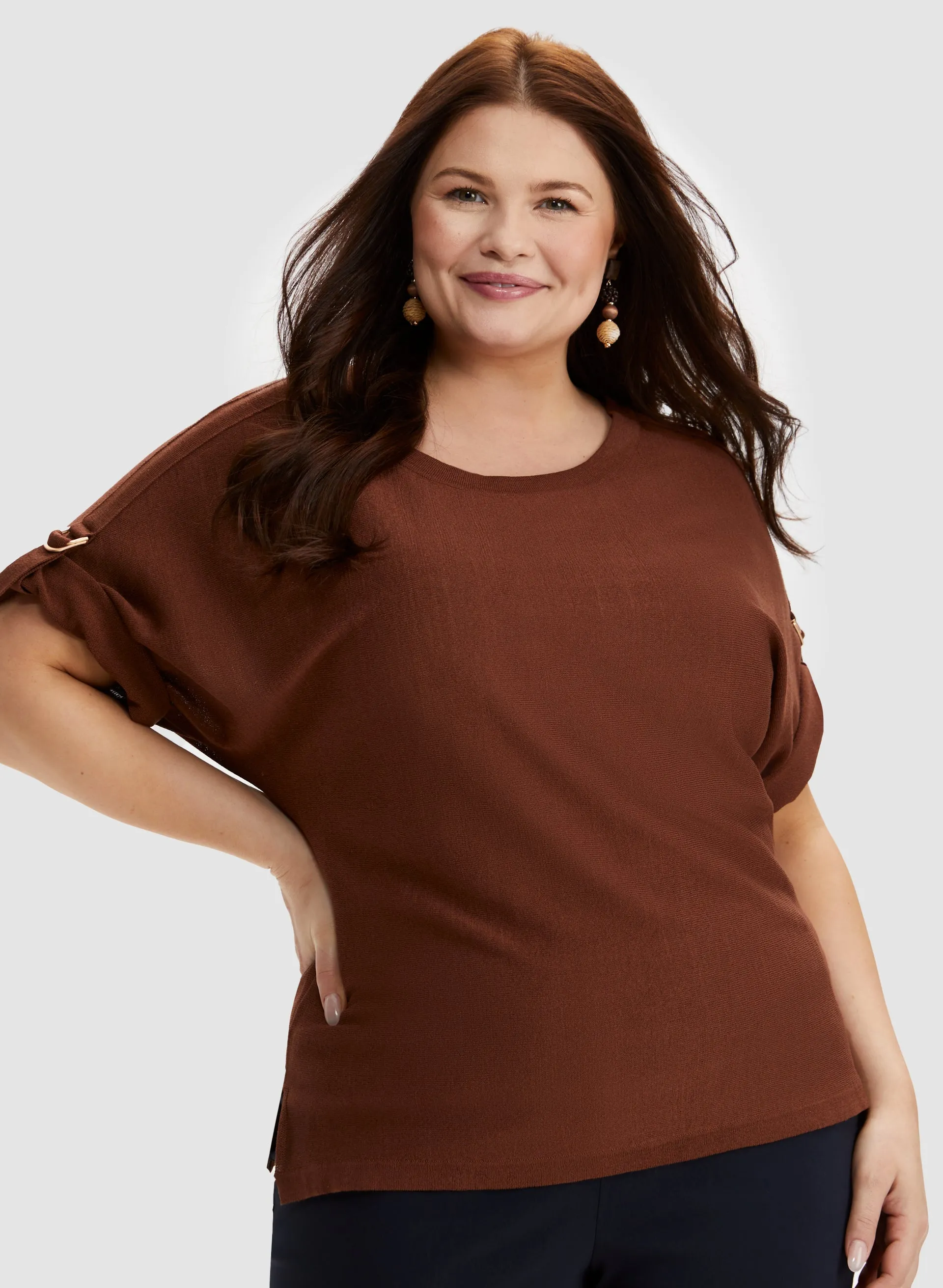 Joseph Ribkoff - Sleeve Detail Sweater sold by Laura