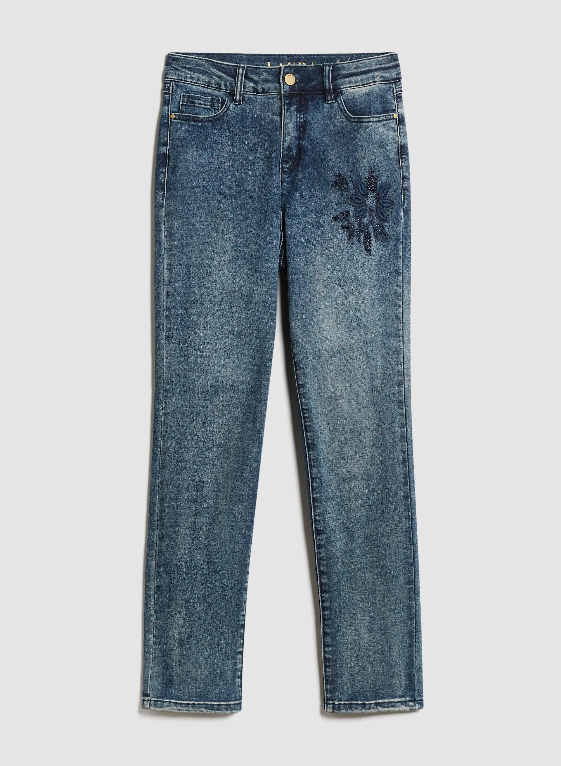 Floral Embroidery Slim Leg Jeans sold by Laura product image thumbnail 5