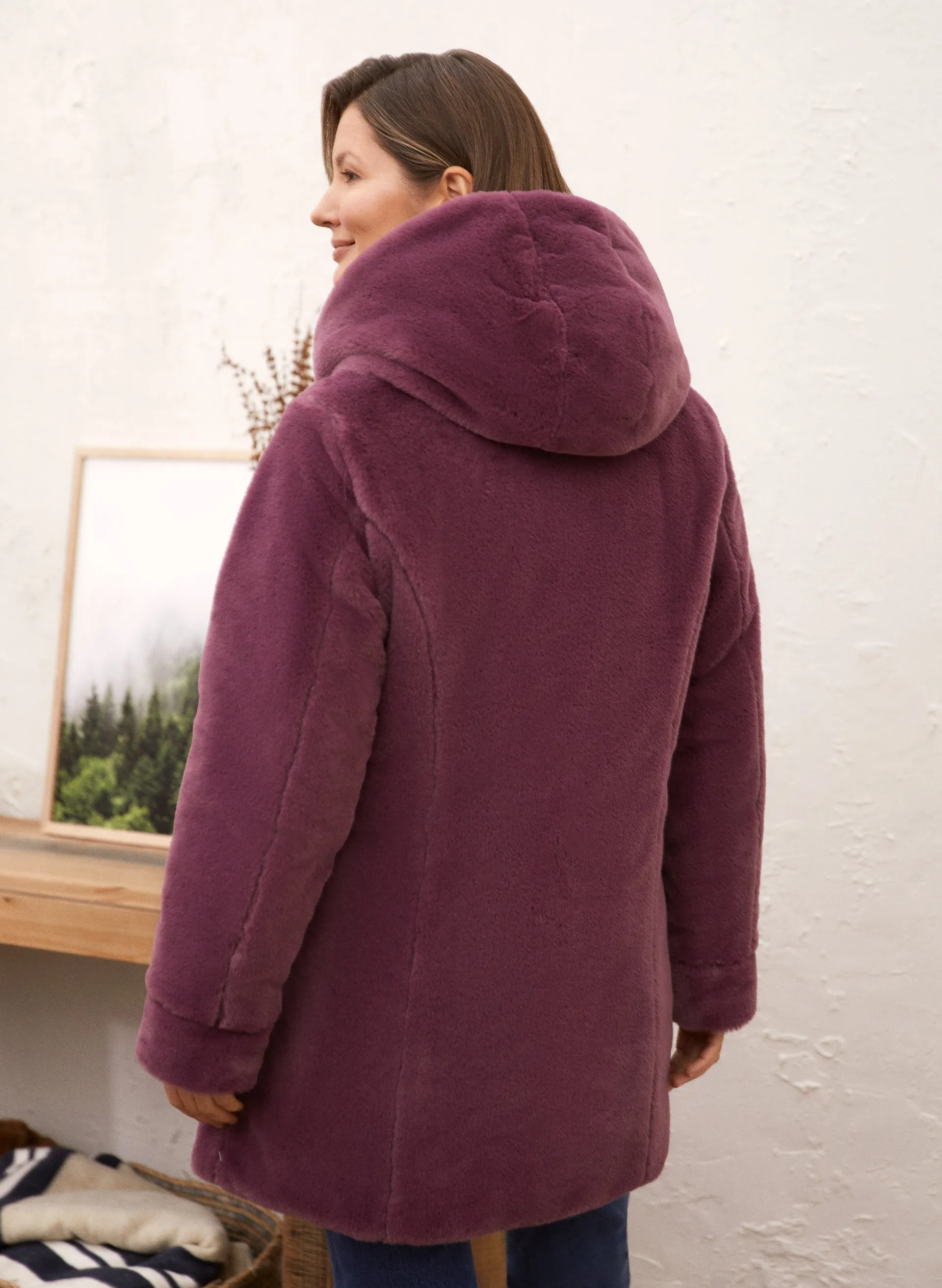 Reversible Faux Fur Coat sold by Laura product image thumbnail 2