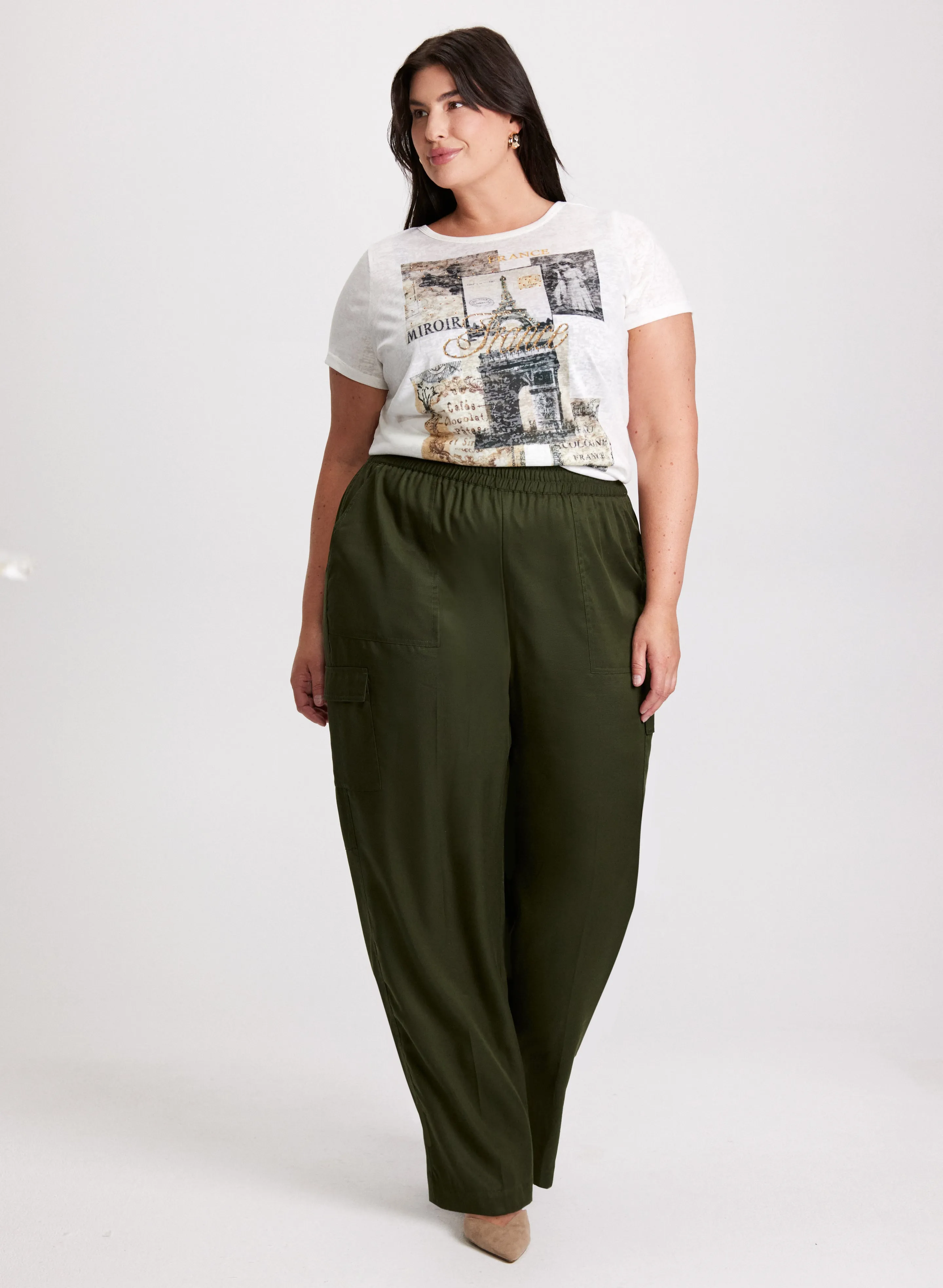 Paris Print T-Shirt & Cargo Pants sold by Laura