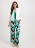 Short Linen Jacket & Tropical Print Pants sold by Laura