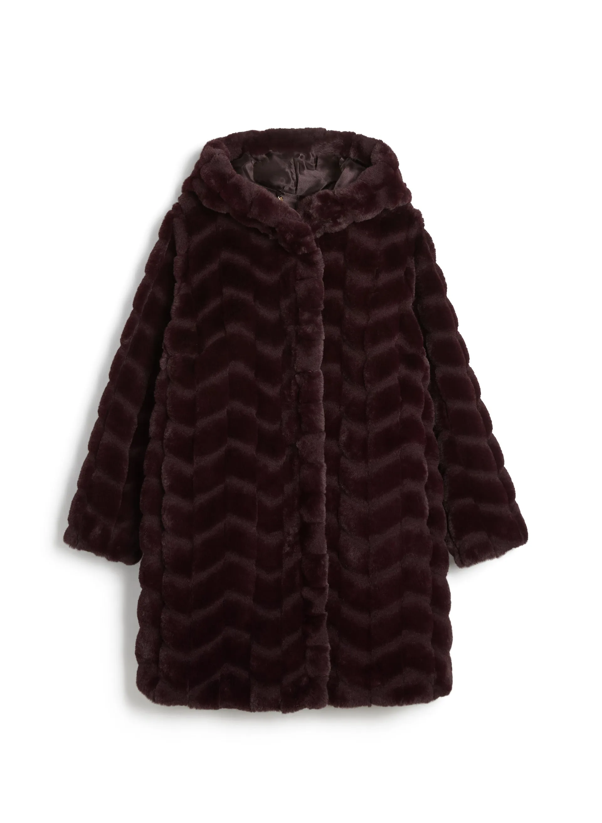 Hooded Faux Fur Coat sold by Laura product image thumbnail 5