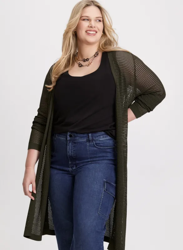 Long Open Front Cardigan sold by Laura