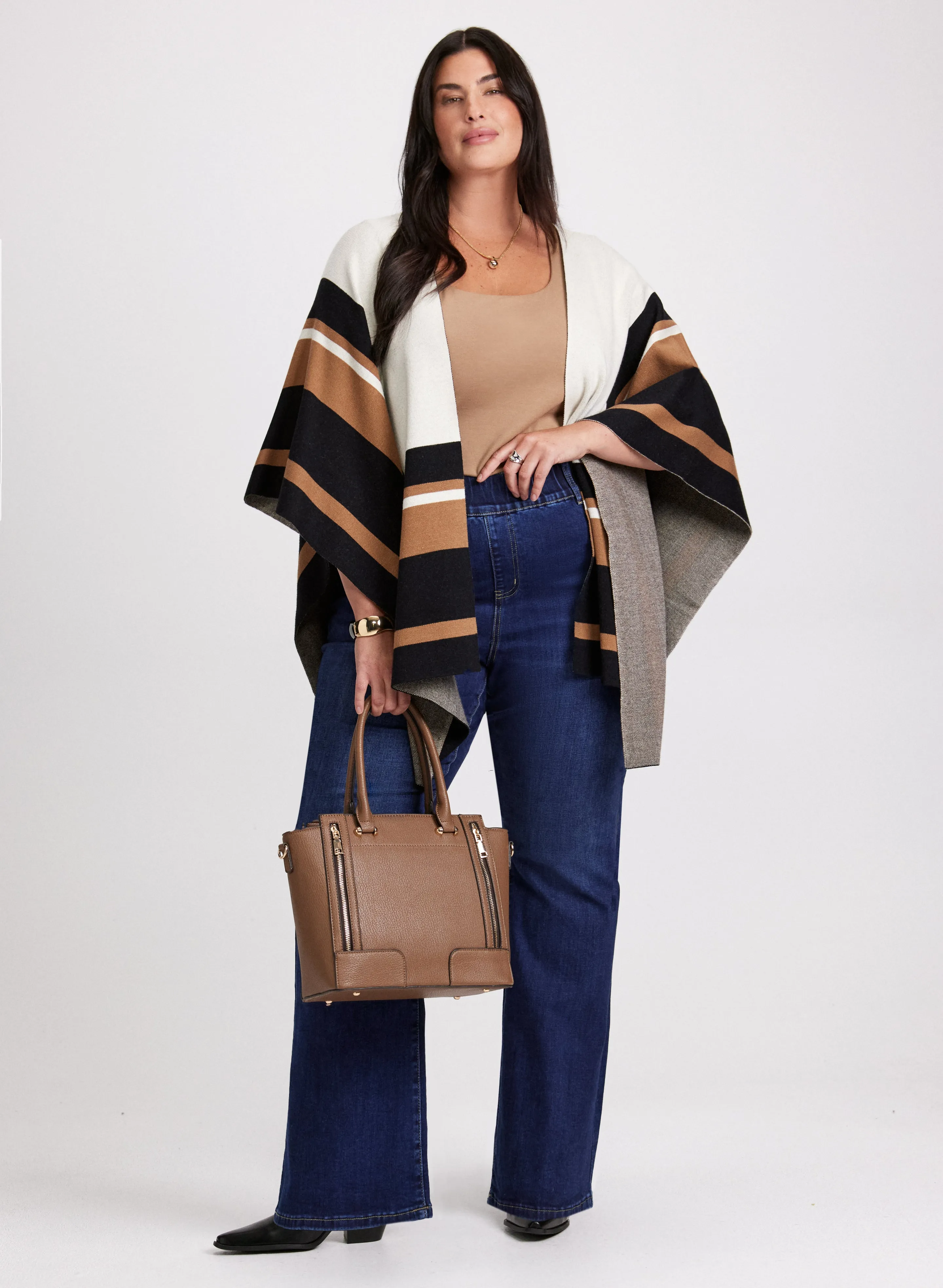 Striped Colour-Block Shawl sold by Laura product image thumbnail 3