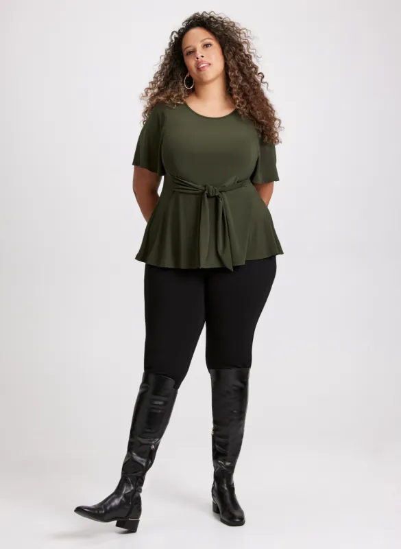 Elbow Sleeve Peplum Top & Chloe Fit Leggings sold by Laura