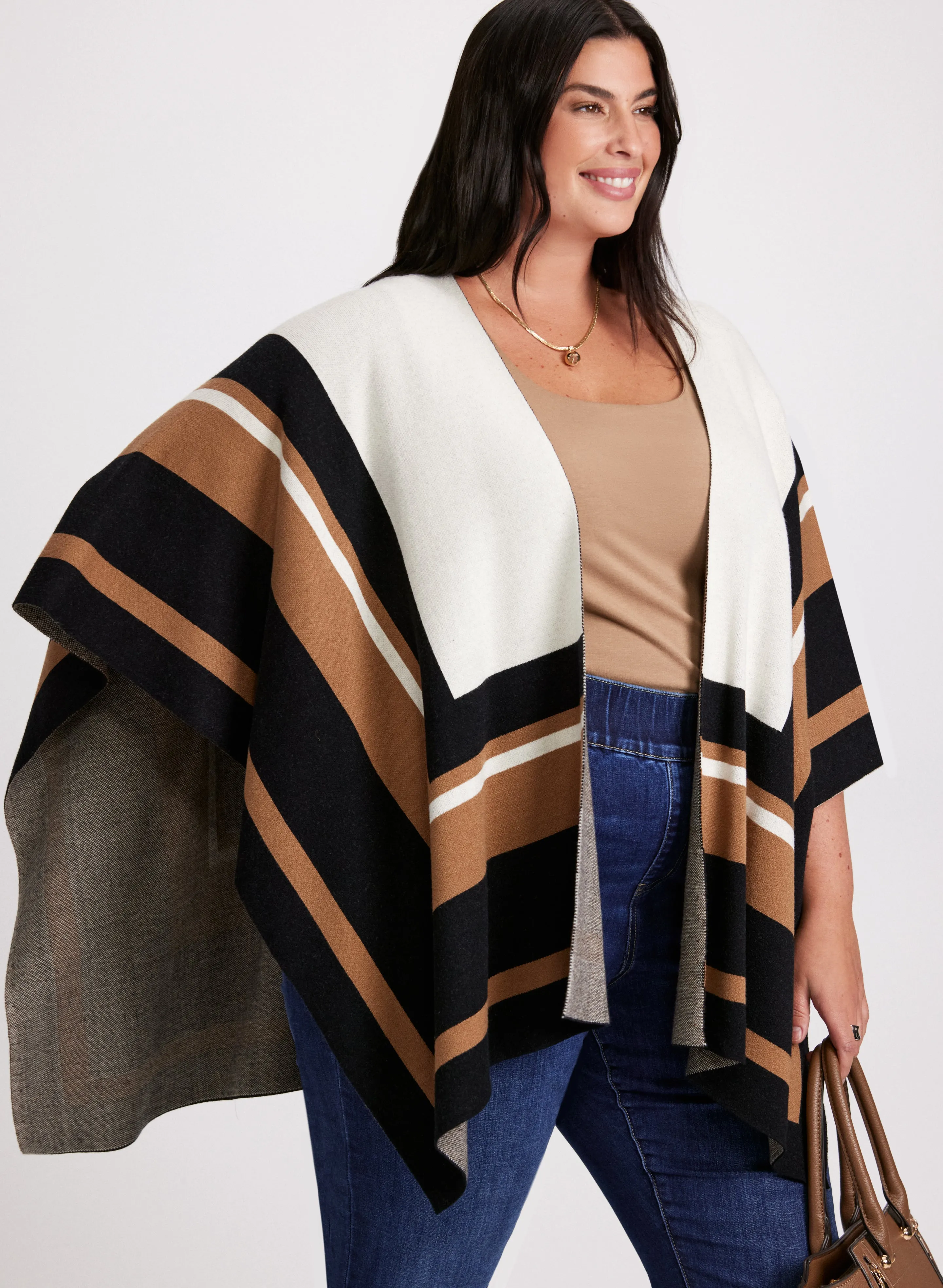 Striped Colour-Block Shawl sold by Laura product image thumbnail 2