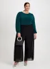 Glitter Top & Wide Leg Chiffon Pants sold by Laura