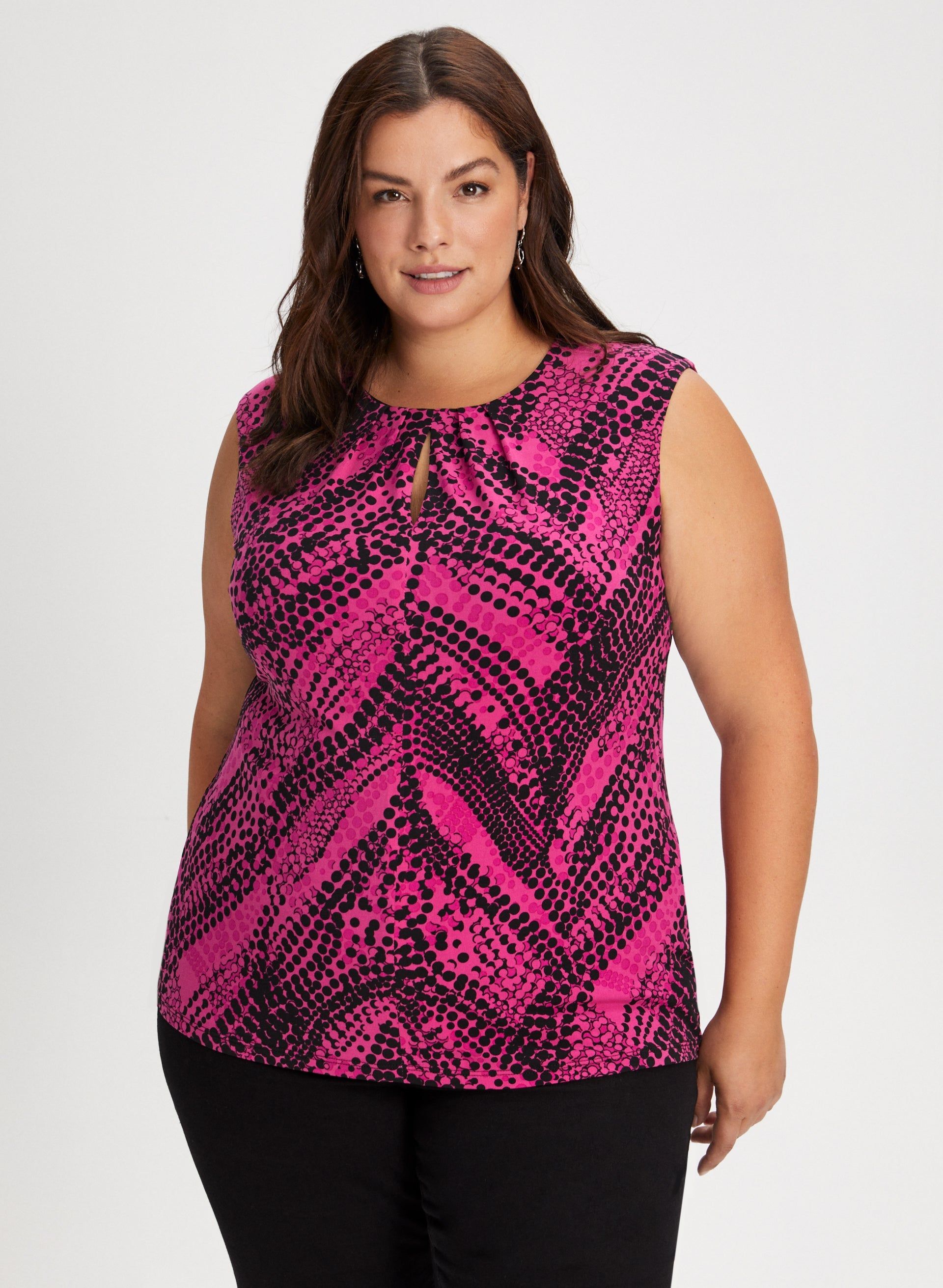 Sleeveless Abstract Dot Print Top sold by Laura product image thumbnail 5