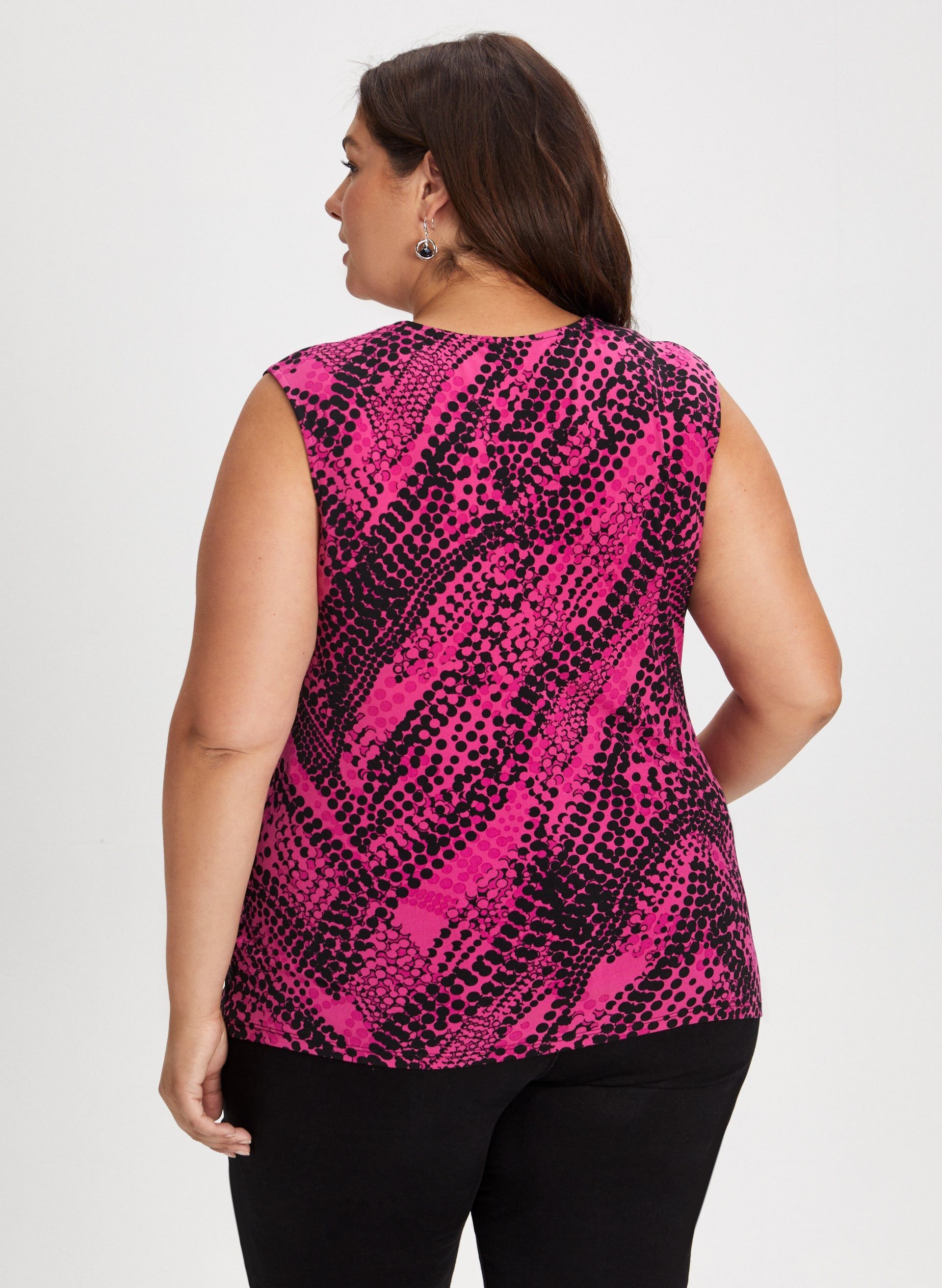 Sleeveless Abstract Dot Print Top sold by Laura product image thumbnail 4