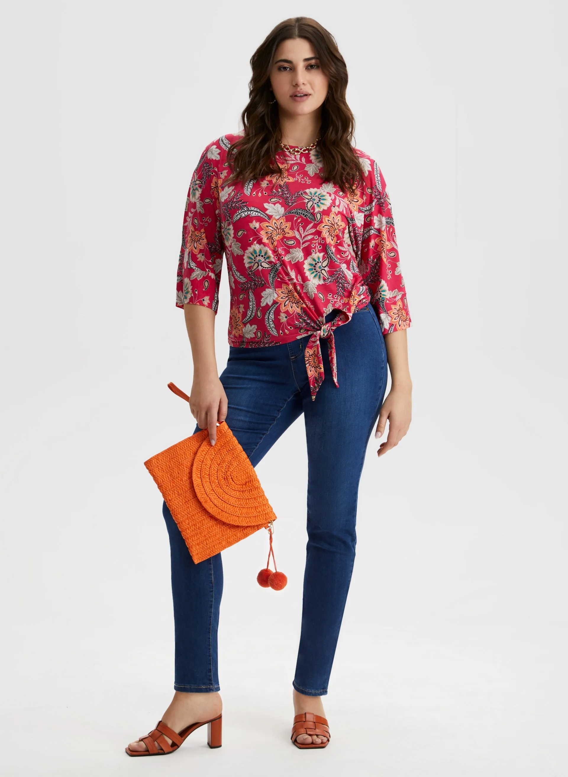 Floral Print Elbow Sleeve Top sold by Laura product image thumbnail 3