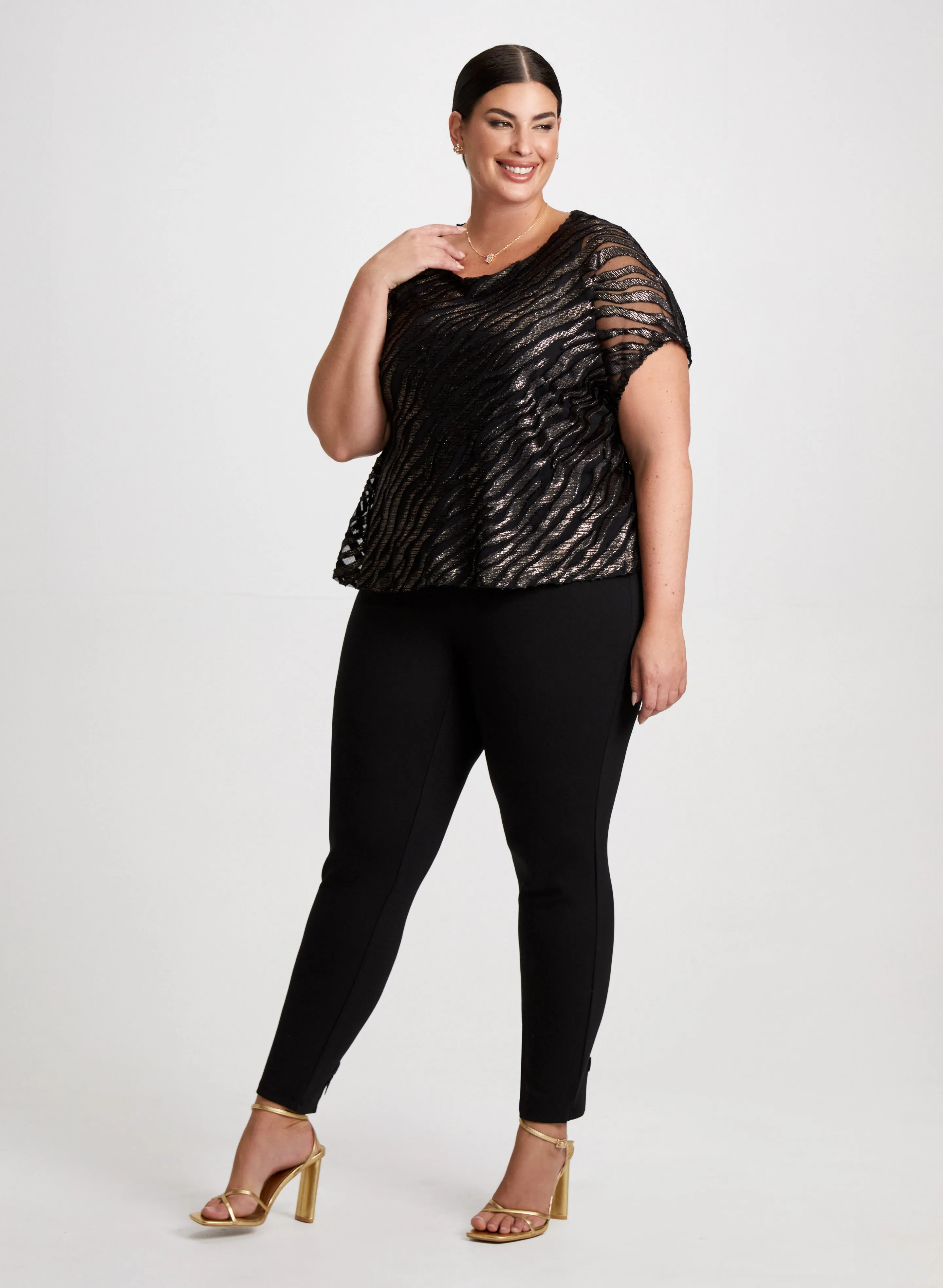 Zebra Print Top & Bow Detail Pants sold by Laura