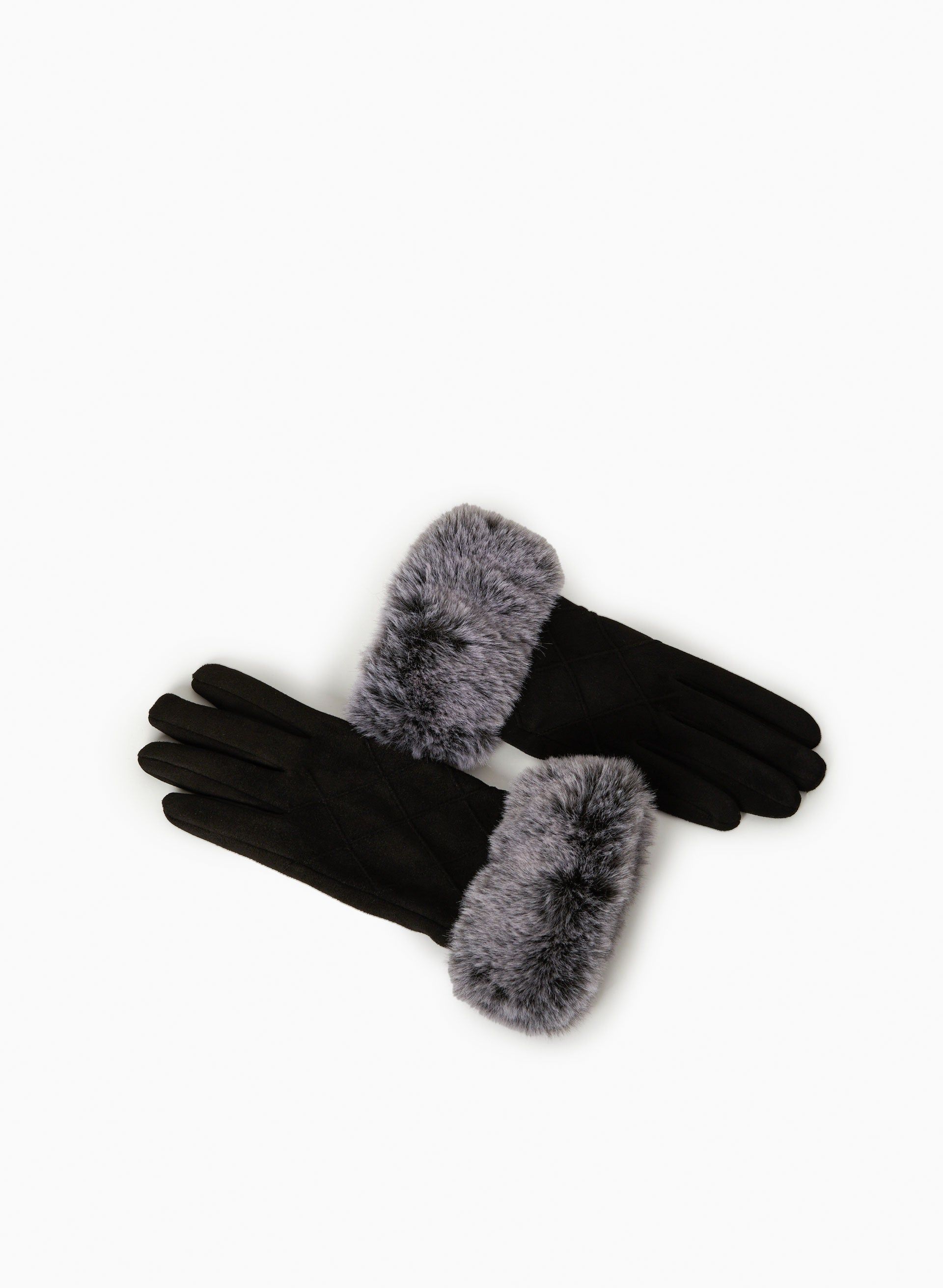 Faux Fur Cuff Gloves sold by Laura