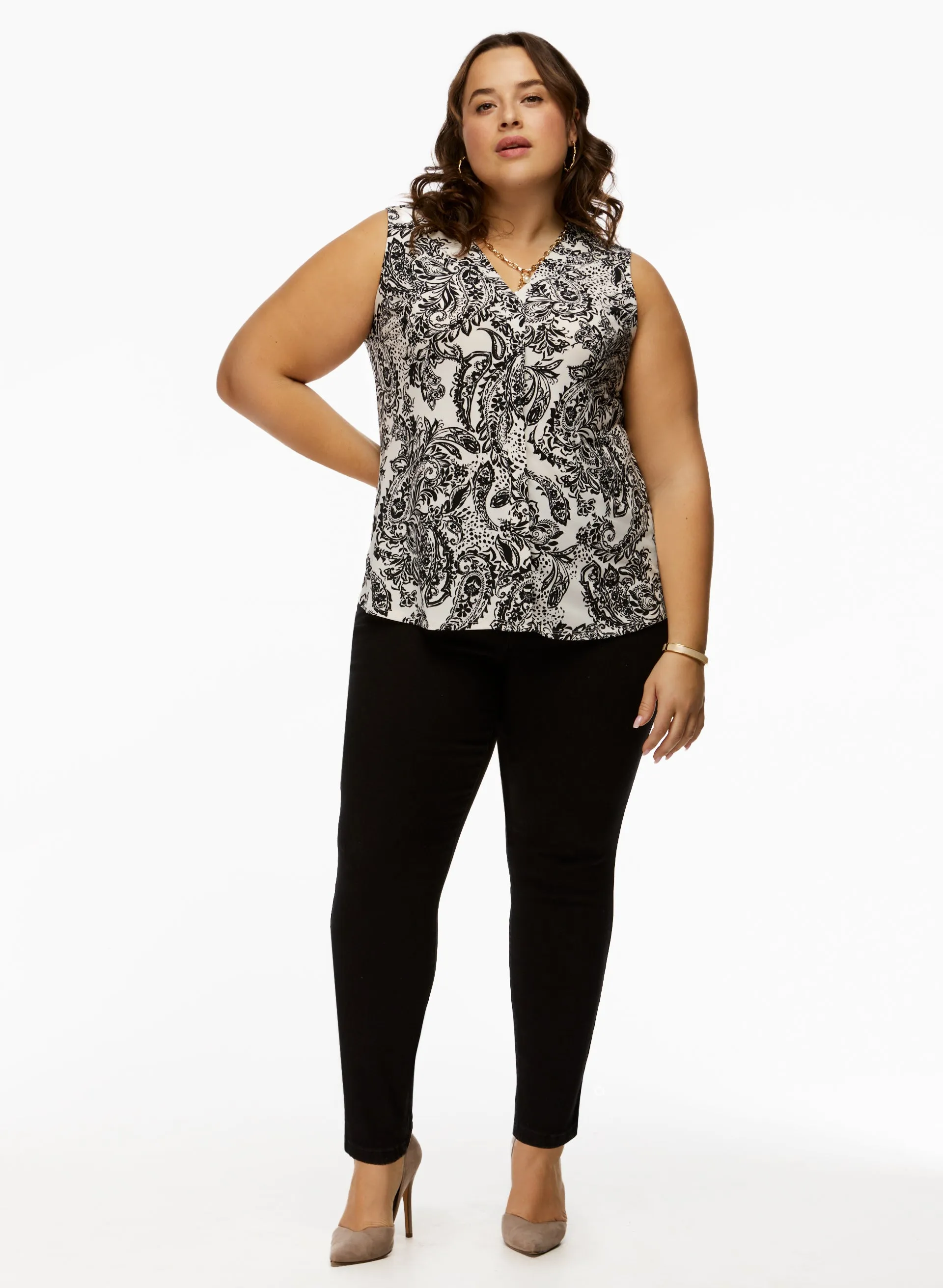 Paisley Print V-Neck Top sold by Laura product image thumbnail 3