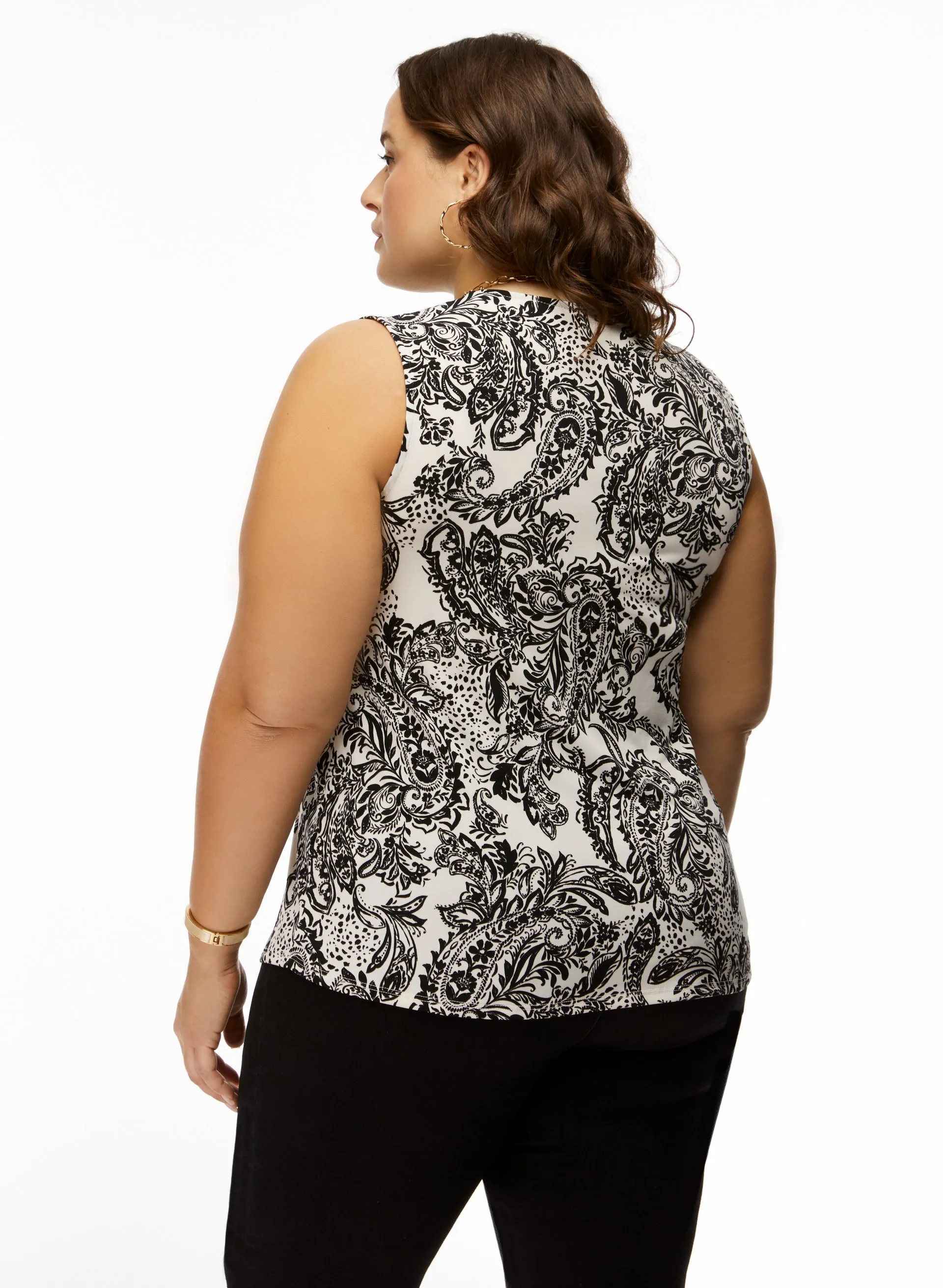 Paisley Print V-Neck Top sold by Laura product image thumbnail 4