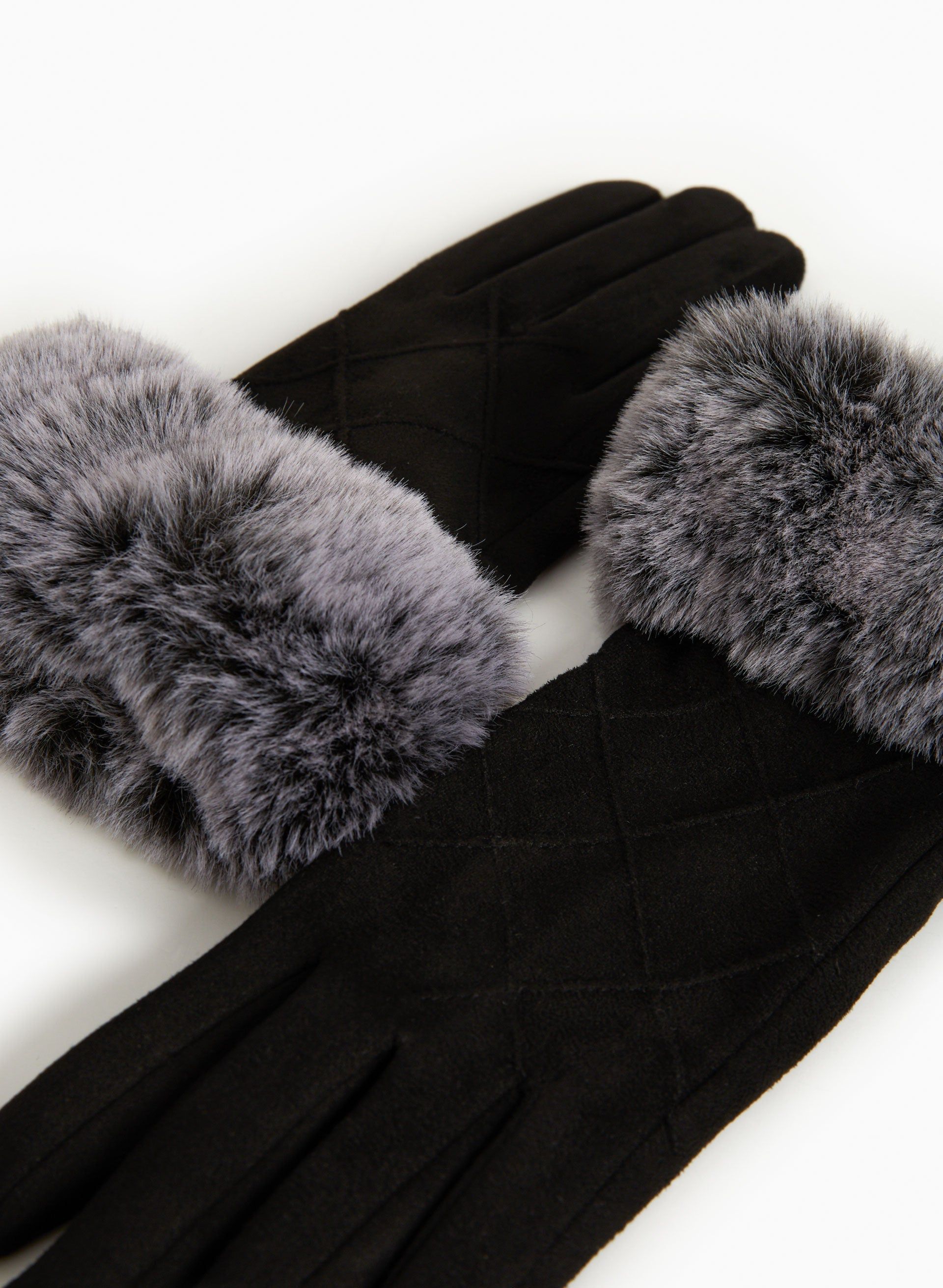 Faux Fur Cuff Gloves sold by Laura product image thumbnail 2