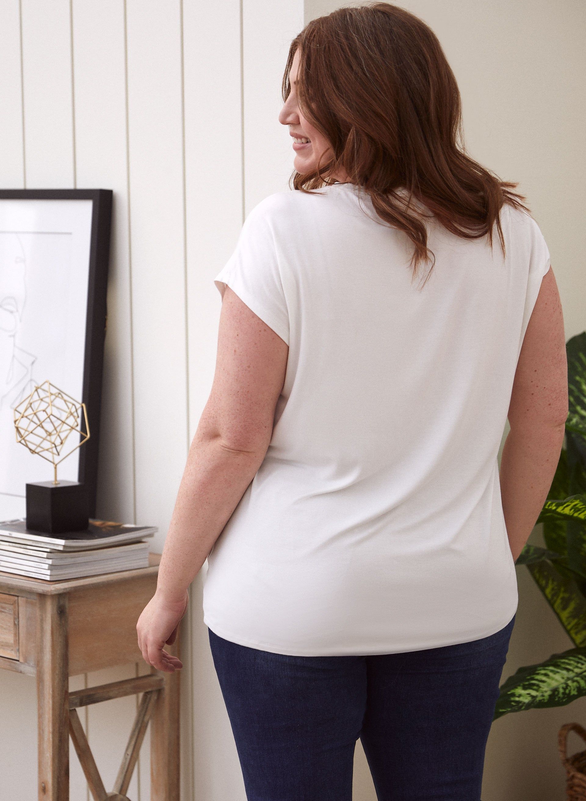 Foil Leaf Print Tee sold by Laura product image thumbnail 3