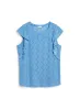 Floral Eyelet Flutter Sleeve Top sold by Laura