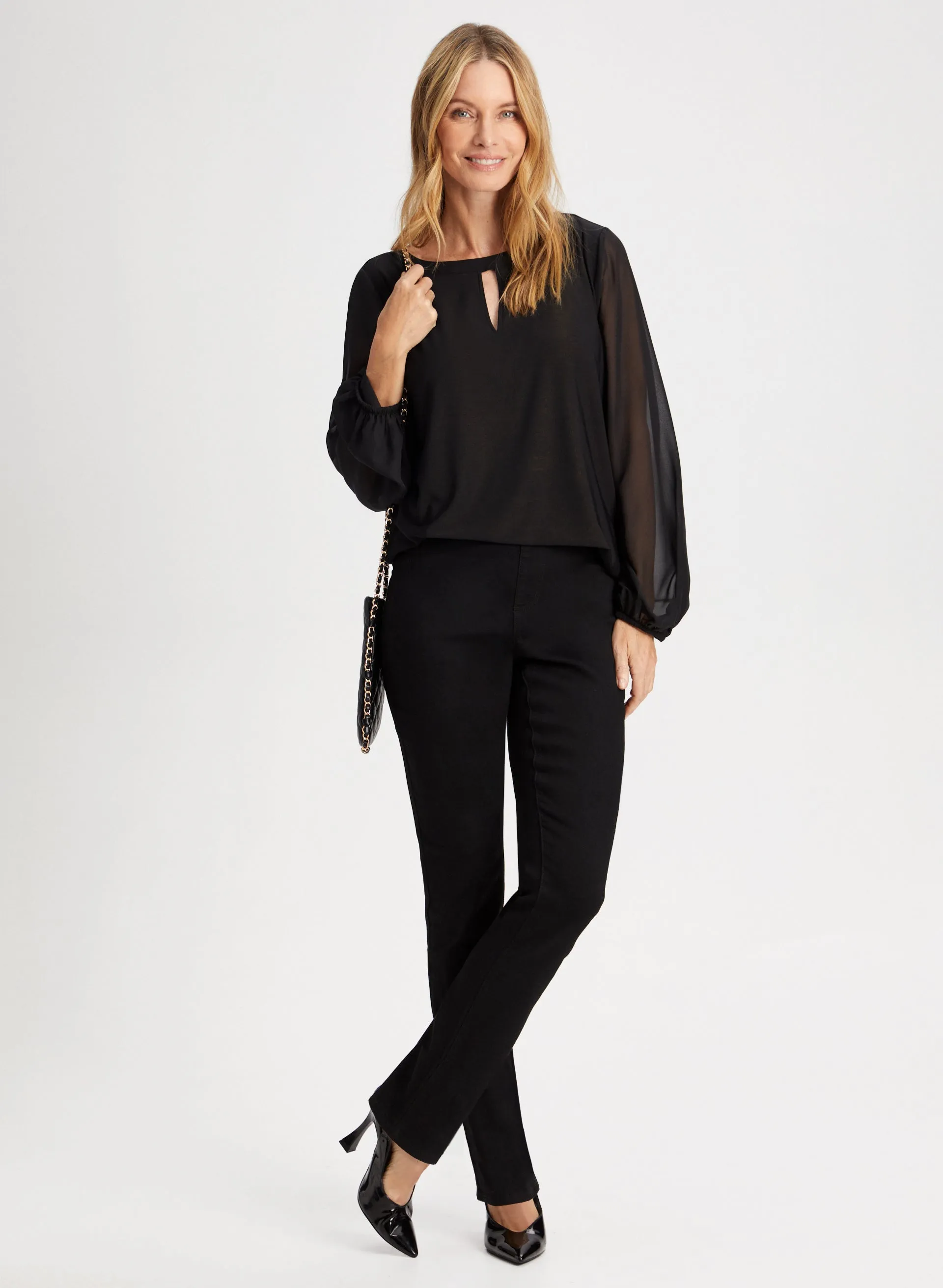 Straight Leg Pull-On Jeans sold by Laura product image thumbnail 3