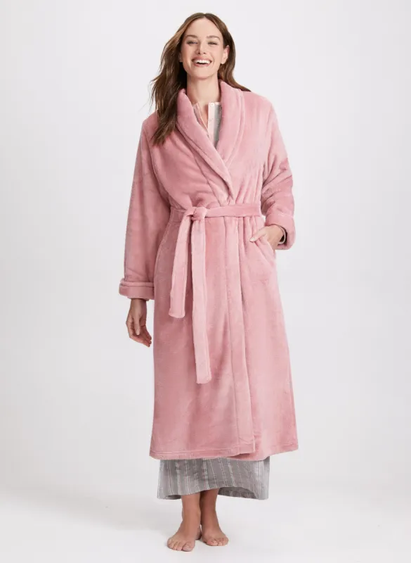 Belted Fleece Robe sold by Laura