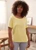 Button Detail Linen Top sold by Laura