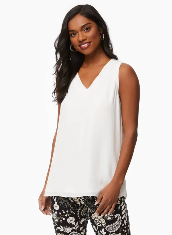 Sleeveless V-Neck Blouse sold by Laura