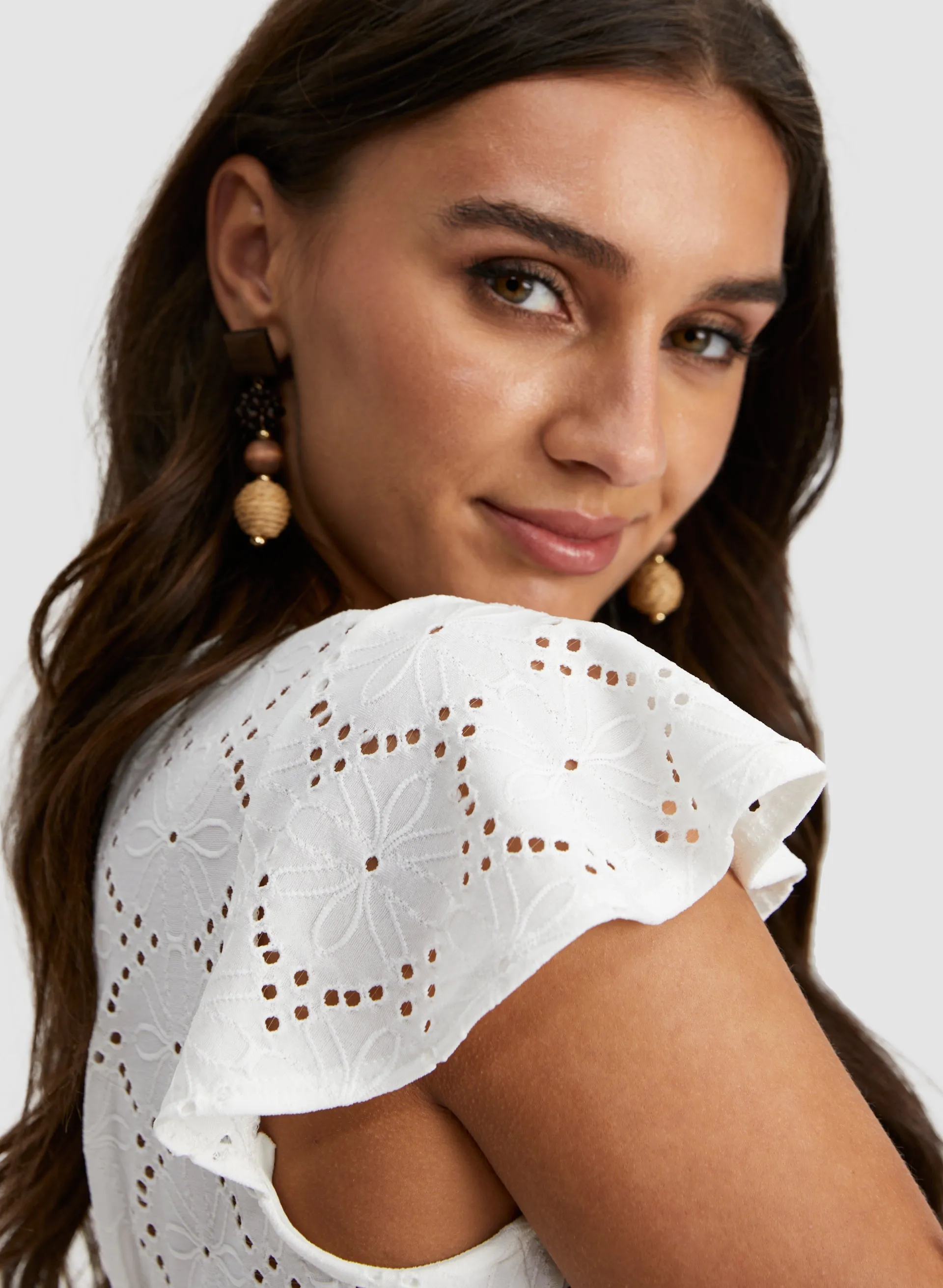 Short Sleeve Eyelet Top sold by Laura product image thumbnail 2