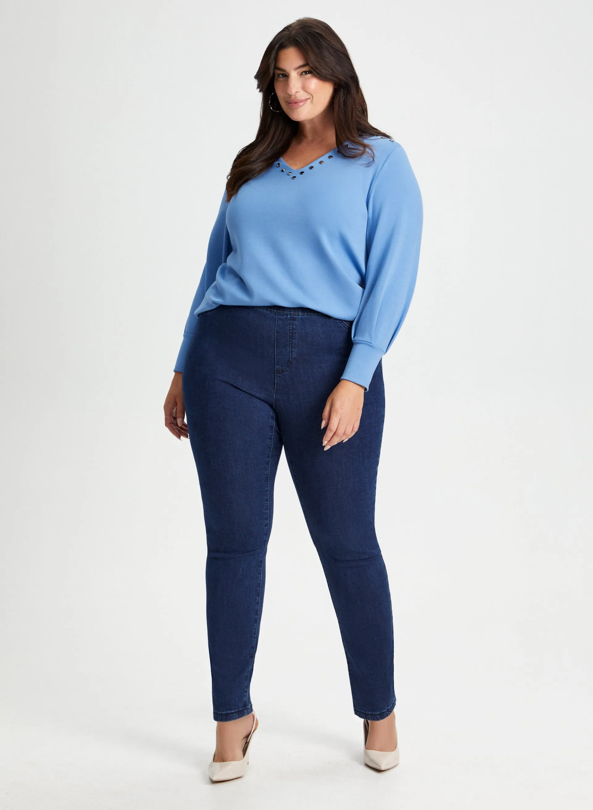 Rivet Detail Puff Sleeve Top sold by Laura product image thumbnail 3