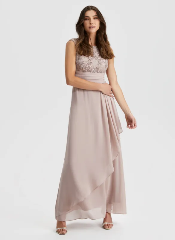 Floral Soutache Detail Dress sold by Laura