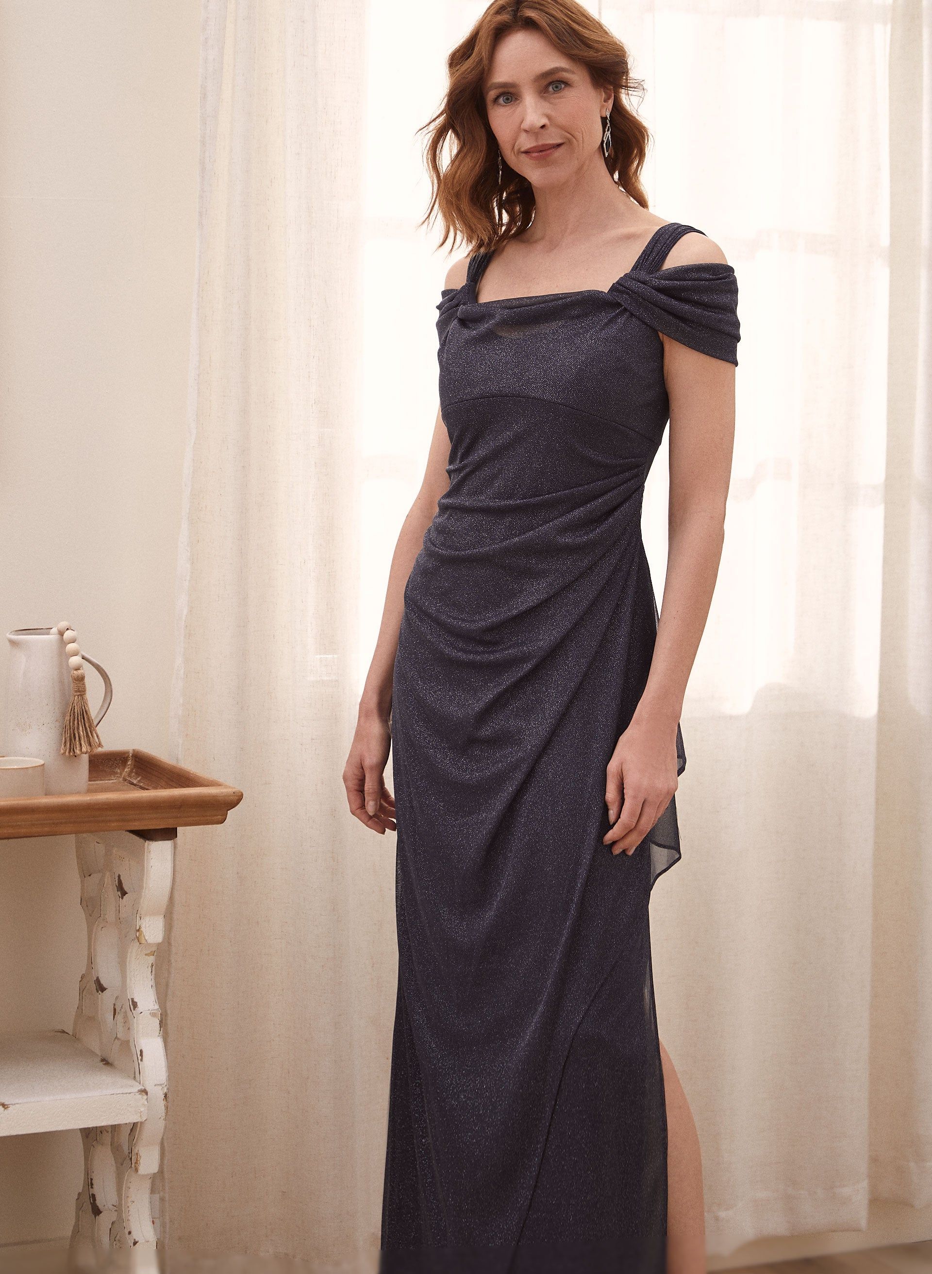 Glitter Cold Shoulder Dress sold by Laura product image thumbnail 4