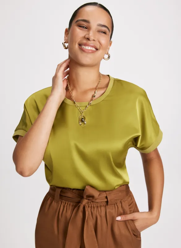 Satin Cap Sleeve Top sold by Laura