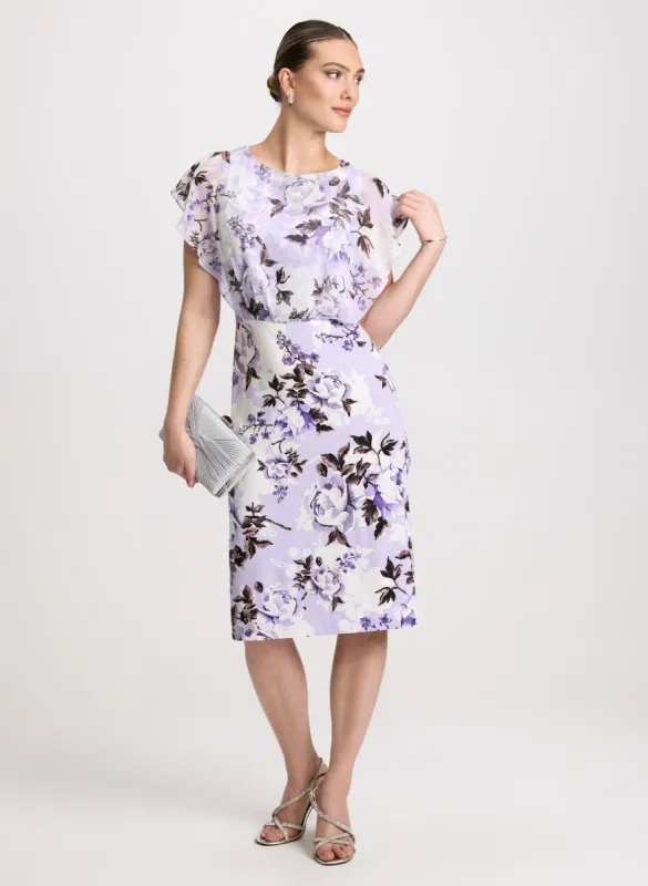 Ruffled Floral Midi Dress sold by Laura