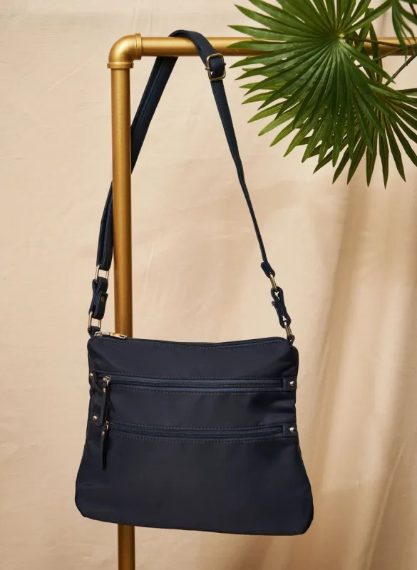 Multi Zipper Crossbody Bag sold by Laura