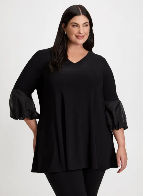 Joseph Ribkoff - Balloon Sleeve Chiffon Tunic made by Laura