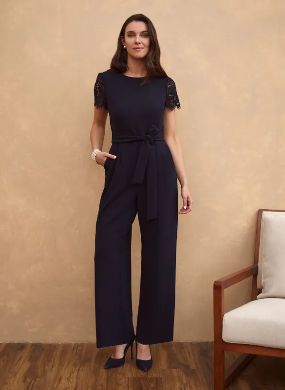 Lace Short Sleeve Jumpsuit sold by Laura