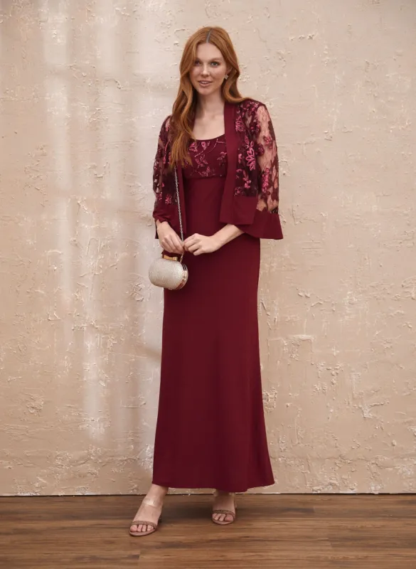 Sequin & Mesh Jacket & Dress Set sold by Laura