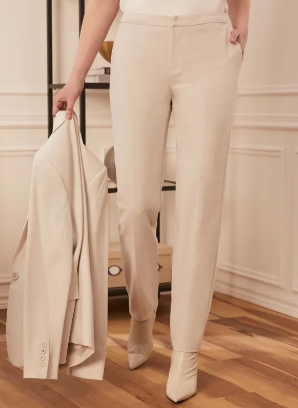 Louben - Pleated Straight Leg Pants sold by Laura
