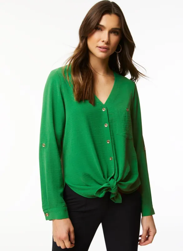 Roll-Up Sleeve Blouse sold by Laura
