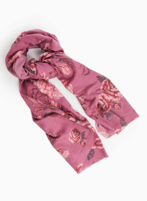 Rose Print Scarf sold by Laura