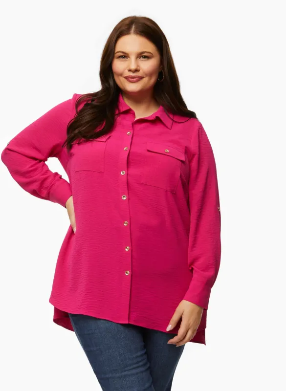 Button-Down Tunic Blouse sold by Laura