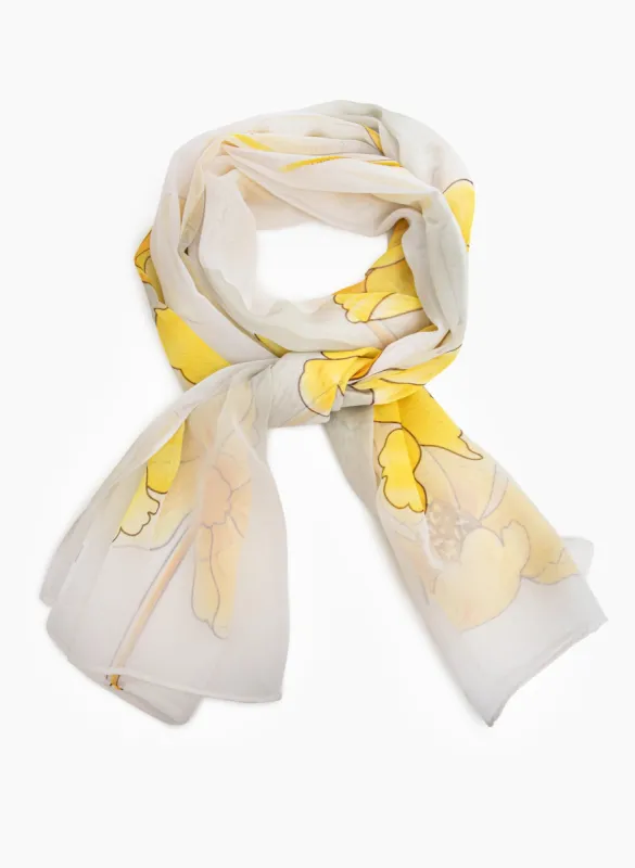 Floral Print Scarf sold by Laura