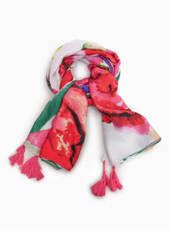 Floral Print Scarf sold by Laura