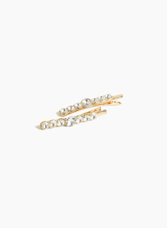 Crystal Detail Hair Clip Set sold by Laura