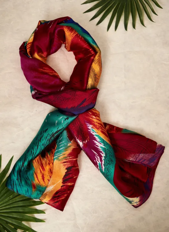 Feather Print Scarf sold by Laura