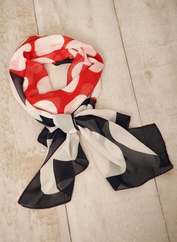 Polka Dot Print Scarf sold by Laura