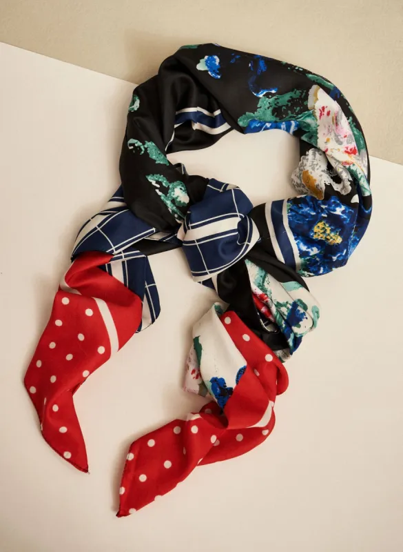 Mixed Print Floral Scarf sold by Laura