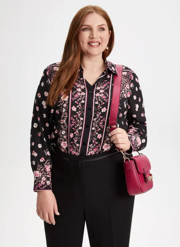 Floral Border Print Blouse sold by Laura