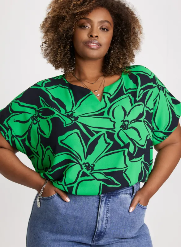 Joseph Ribkoff - Floral Short Sleeve Blouse made by Laura