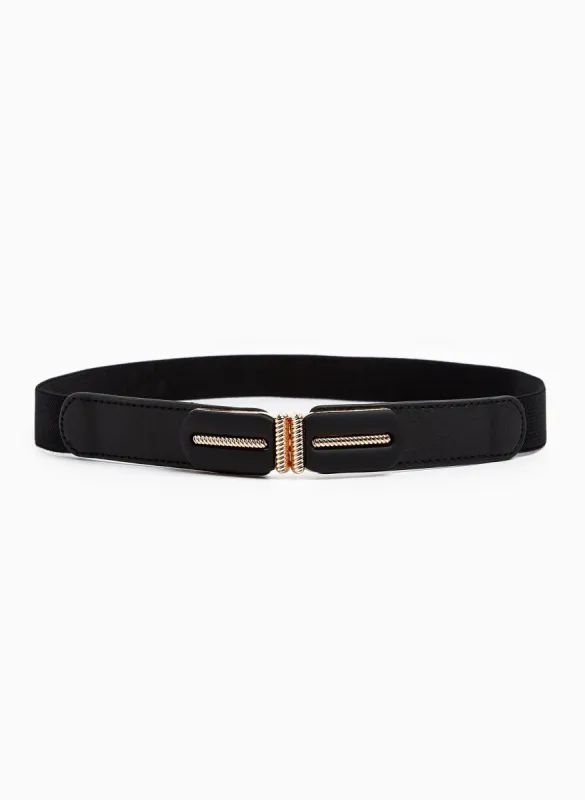 Metallic Detail Elastic Belt sold by Laura