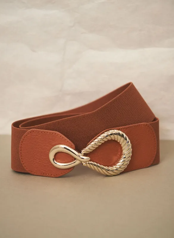 Teardrop Buckle Stretch Belt sold by Laura
